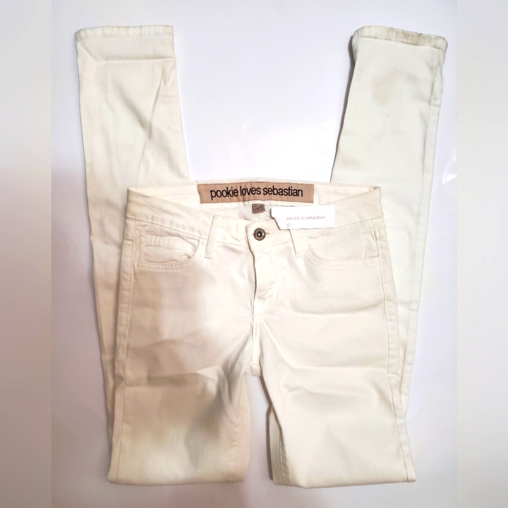 Never worn! pookie loves sebastian white jeans
